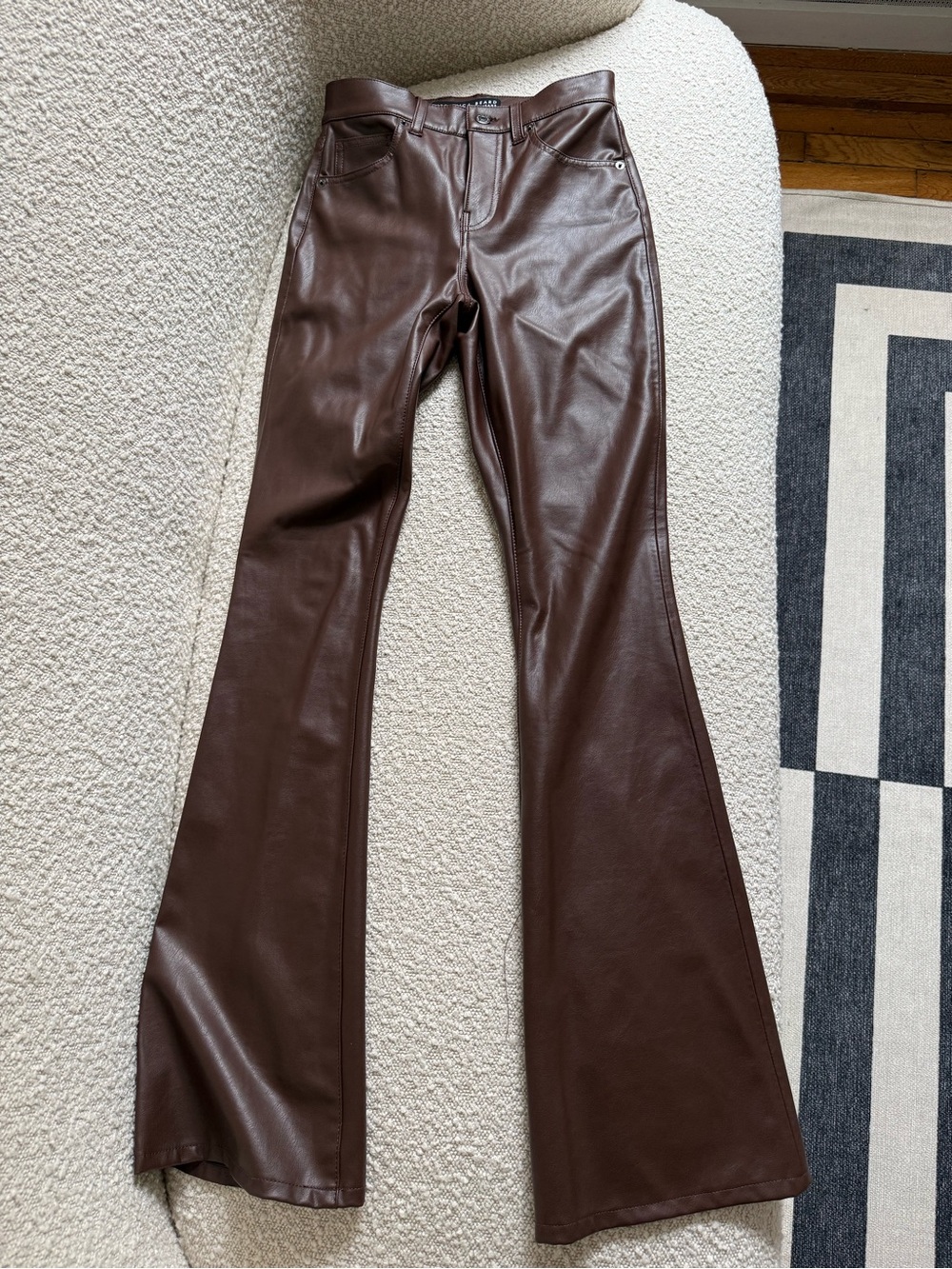 Veronica Beard Brown Faux Leather Jeans